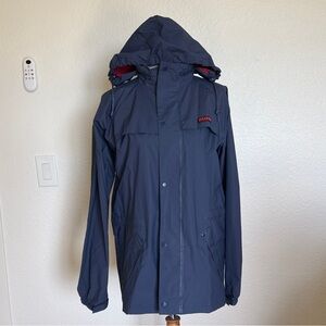 Navy Hooded Men's Raincoat